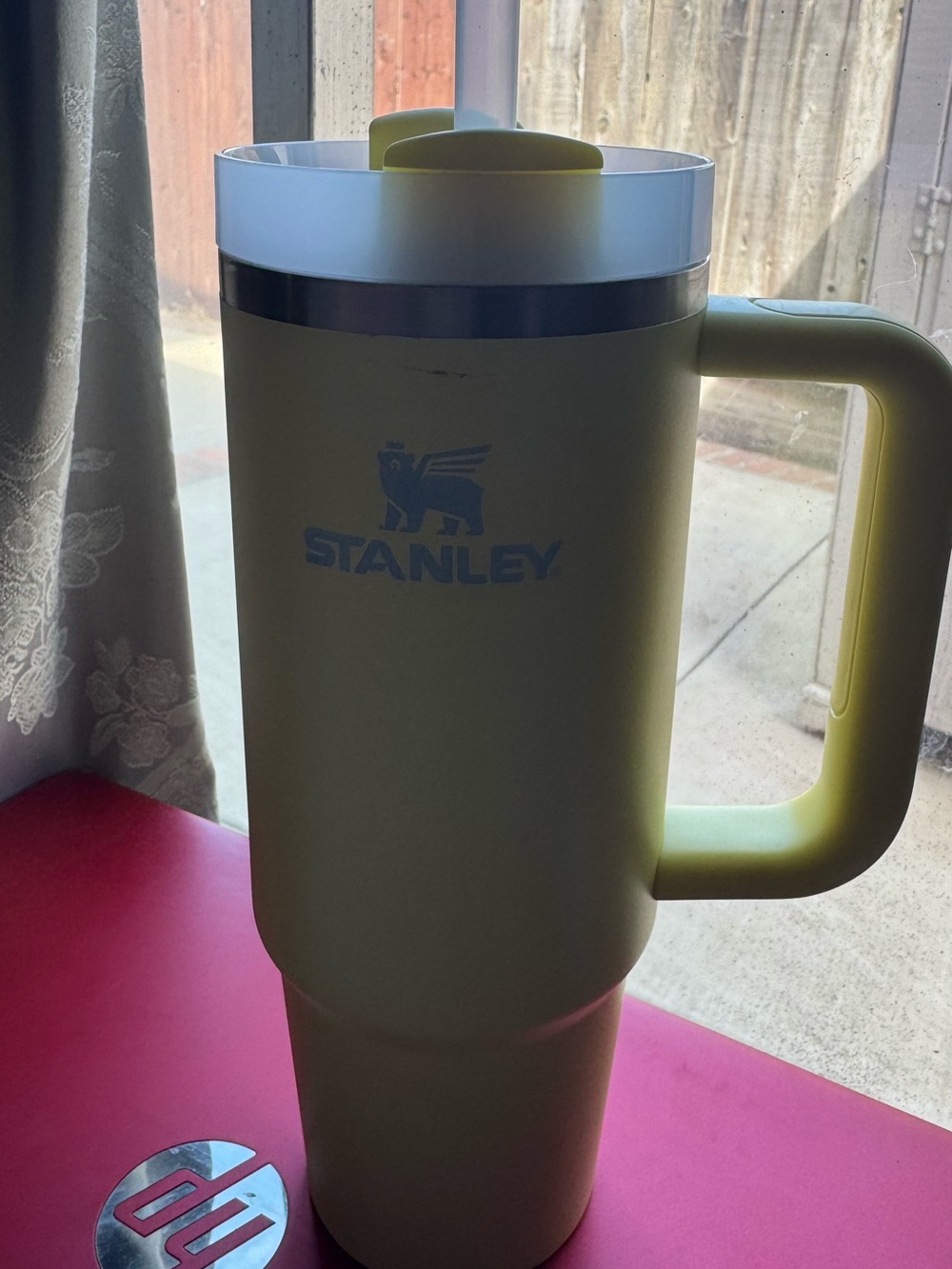 Stanley Matte Lemon Yellow Travel Mug with Handle